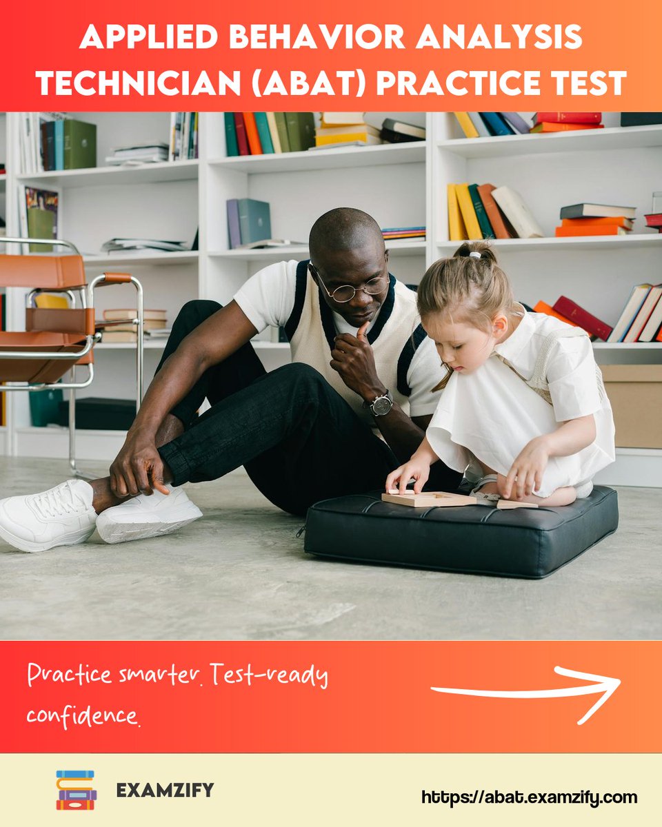 examzify's tweet image. One test day. Zero panic. Get exam-ready for the Applied Behavior Analysis Technician (ABAT) with practice that actually sticks. Learn more on abat.examzify.com. #AppliedBehaviorAnalysis #ABATPracticeTest #ExamPrep #TestPrep #Flashcards #MultipleChoice #StudySmart