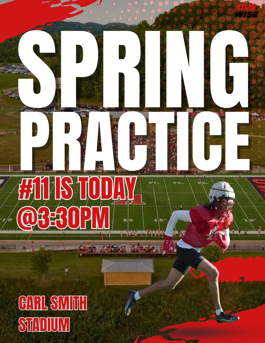 UVAWiseCavsFB's tweet image. Practice #11 hits the field TODAY at 3:30 PM @ Carl Smith Stadium.
Come out and see what we’ve been working for.

#PEWAV #FFF #HTR