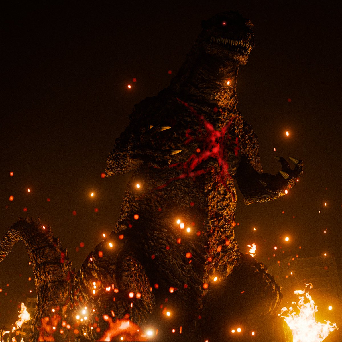Zeeshan95697966's tweet image. Here's the first look at INFERNO: A Godzilla fanfilm teaser that I'm working on. Y'all are not ready for what's coming. The project enters production in summers. #blender  #Godzilla #3danimation #cgi #fanfilm #GodzillaMinusZero #godzillaredzone #MonsterVerse #GodzillaMinusOne