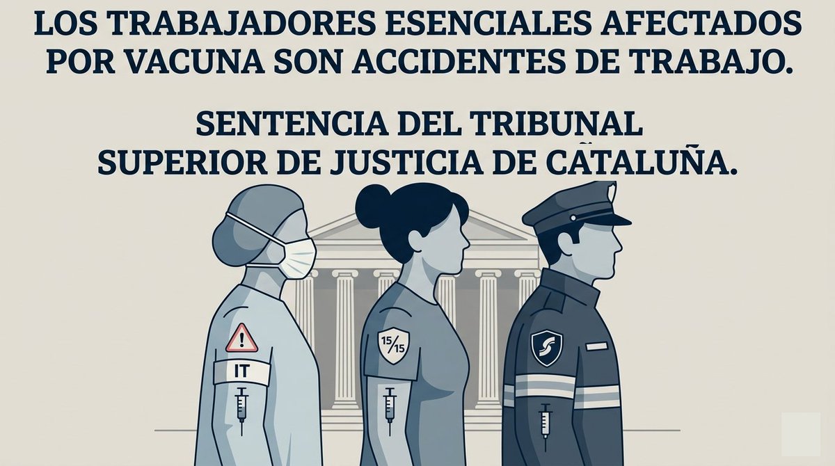 Una sentencia del Tribunal Superior de Justica de Cataluña TSJC ha reconocido que la baja de una docente por trombosis tras una dosis de "vacuna" covid de AstraZeneca debe tratarse como accidente de trabajo, no como enfermedad común. La clave estuvo en que la vacuna la recibió