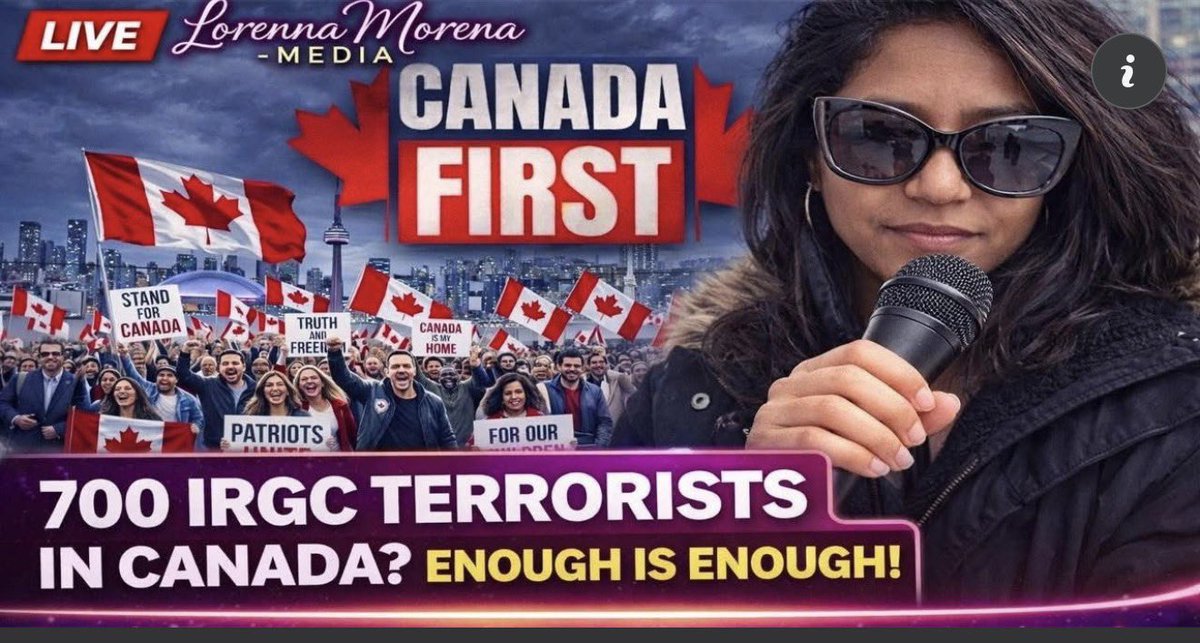 LorennaFarfan's tweet image. I’ll be live from Toronto this Saturday covering the next Canada First Rally 🇨🇦🫡✝️
#Toronto #Canada #CanadaFirst #IRGC #terrorism #Iran 

@PuckDaddy93 @CanadaFirst2025 @CanadaFirst93 @mitch6669 @CarymaRules @BABAKca @gghamari @ArminNavabi @thevivafrei @mrsunshinebaby