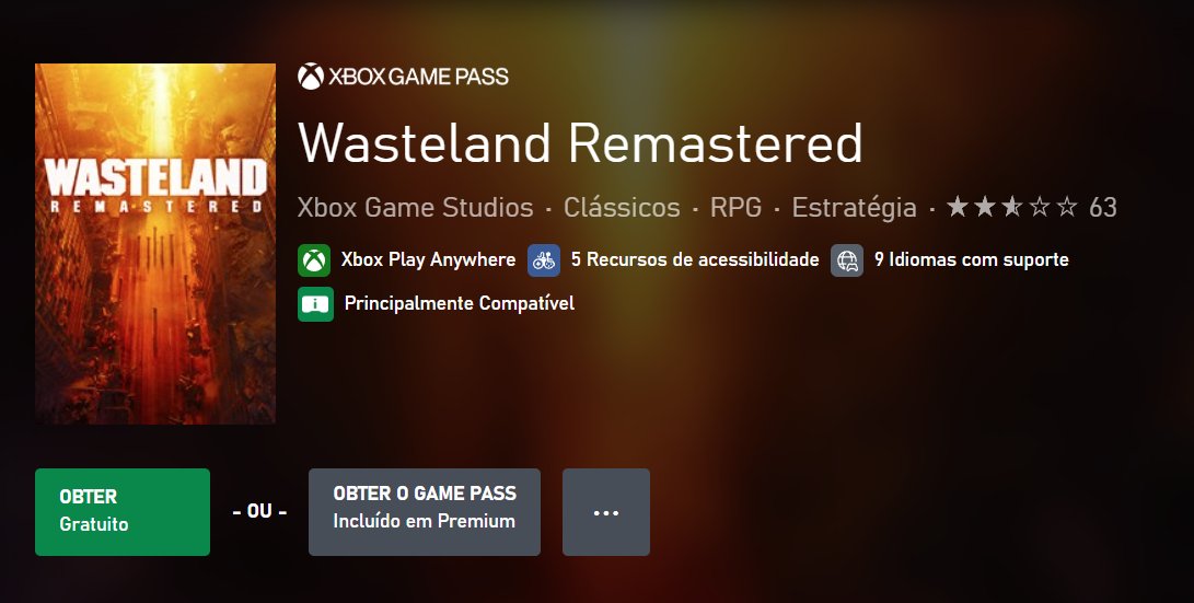 CanalDoEd_'s tweet image. 🚨 JOGO GRÁTIS NA XBOX! 🚨

👉 xbox.com/pt-br/games/st…

Wasteland Remastered está 100% GRATUITO pra resgatar agora na Xbox Live! 🎮

✅ Sem necessidade de assinatura
✅ É seu PRA SEMPRE
⏳ Oferta por tempo limitado!

#Xbox #Gratis #Promoção #NuuSquad #nuuvem #Wasteland