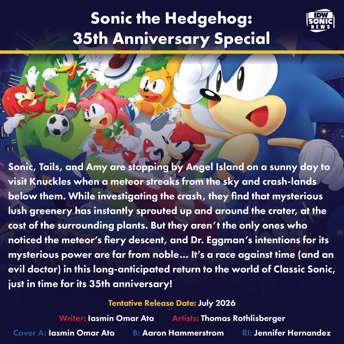Solicitation for Sonic the Hedgehog: 35th Anniversary Special. Provided by <a href="/ComicBook/">ComicBook.com</a> 

#IDWSonic
