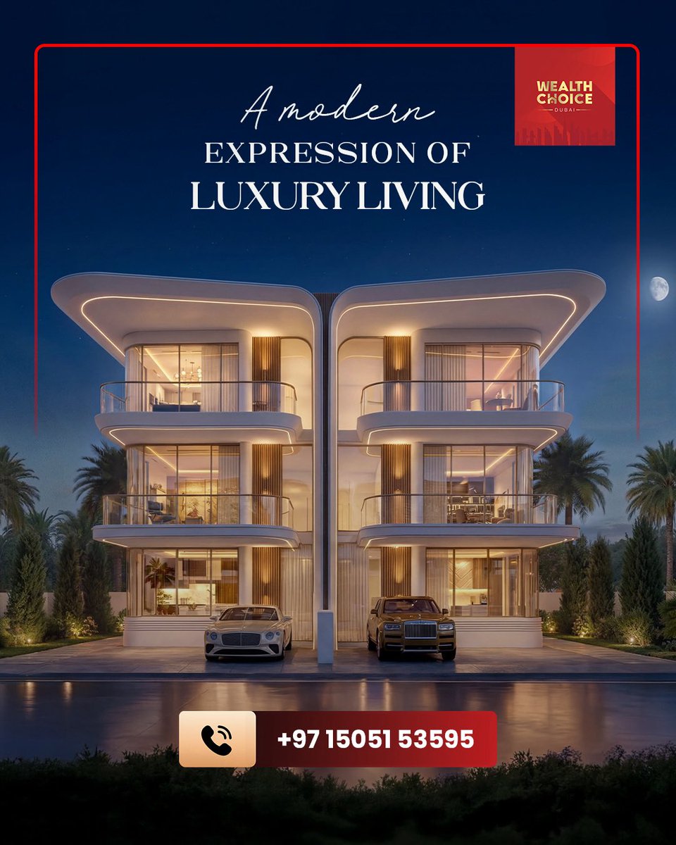 WealthchoiceUAE's tweet image. At Dubai, discover premium residences curated by WealthChoice—where modern architecture meets smart investment opportunities.

Experience thoughtfully designed homes with spacious layouts &amp;amp; world-class amenities

#WealthChoice #DubaiRealEstate #LuxuryLiving #SmartInvestment