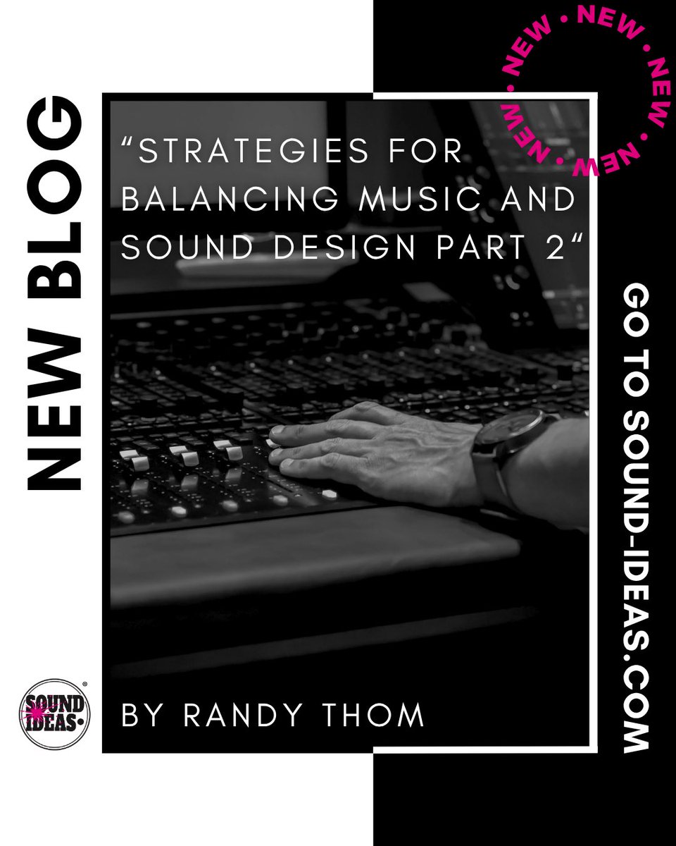 SoundIdeas's tweet image. Control the mix, shape the story.🔊 

Balancing music and sound design is about intention, knowing what leads, what supports, and how each element serves the story.

Explore our latest blog from Randy Thom on our website.🎬

#newblog #postproduction #soundstudio #soundengineering
