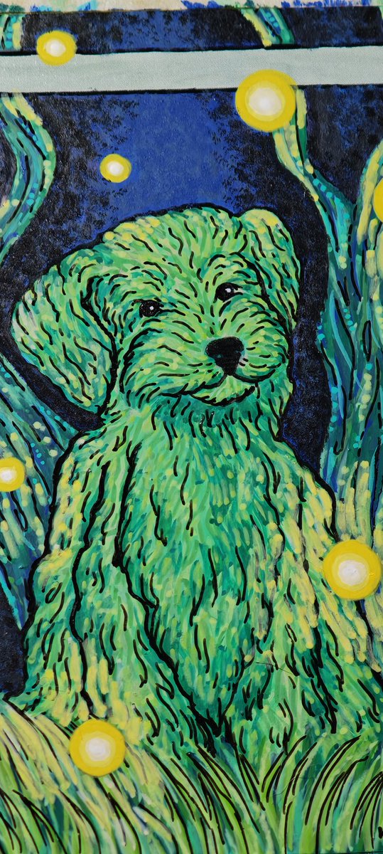 HijaDLosEspinos's tweet photo. Habrá quien vea “un perro verde”.
Yo veo una criatura ancestral del bosque con presencia, misterio y probablemente escrituras de propiedad del claro.
Si os mola, dadle amor al perrito-bosque con un fav, un RT o un comentario
#mtgart #mtgalters #mtgcustom #alteredcard https://t.co/zHAczAL2ML