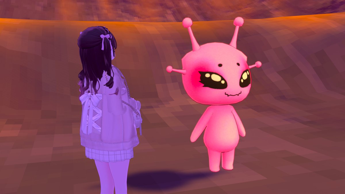 yarrepann's tweet image. きょうの ＃FISH あいむさんに宇宙人を救出するクエストを教えてあげた、お礼に夜空の浮かぶ星座の名前をおしてくれた、戦利品のエイリアンロッドを二人で掲げて２ショット、イエーイ🐟