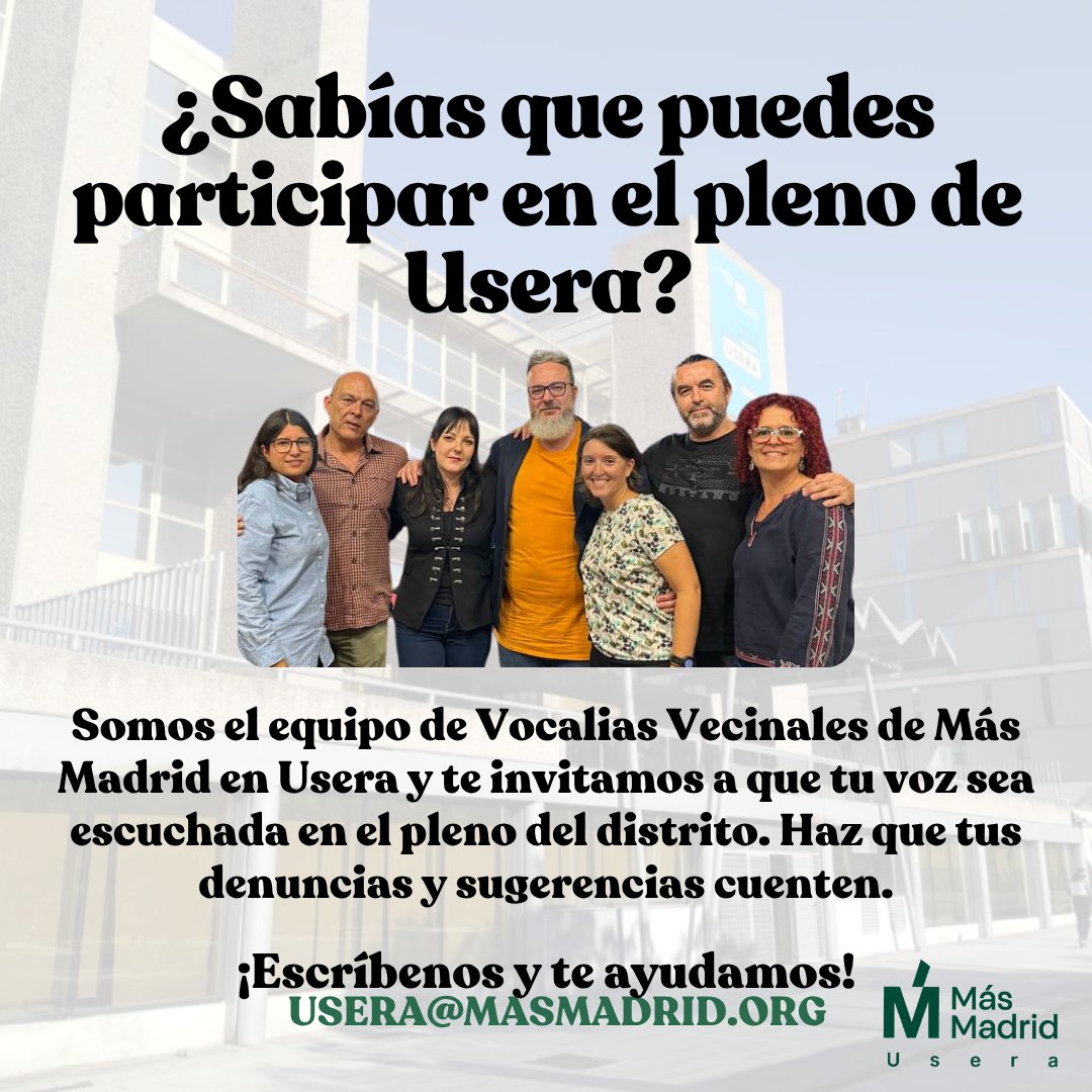 Más Madrid | Usera tweet media