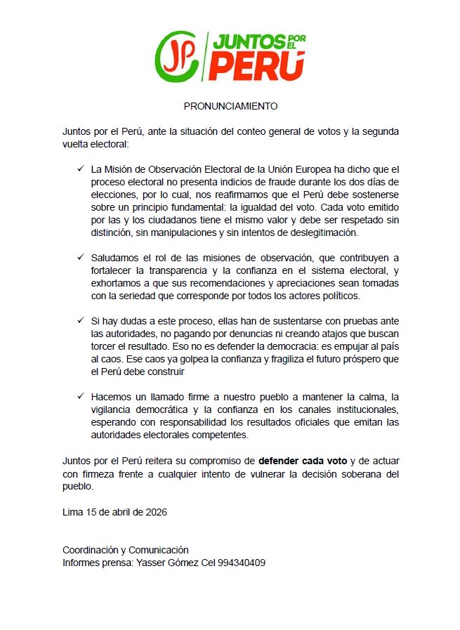 Roberto Sánchez Palomino tweet media