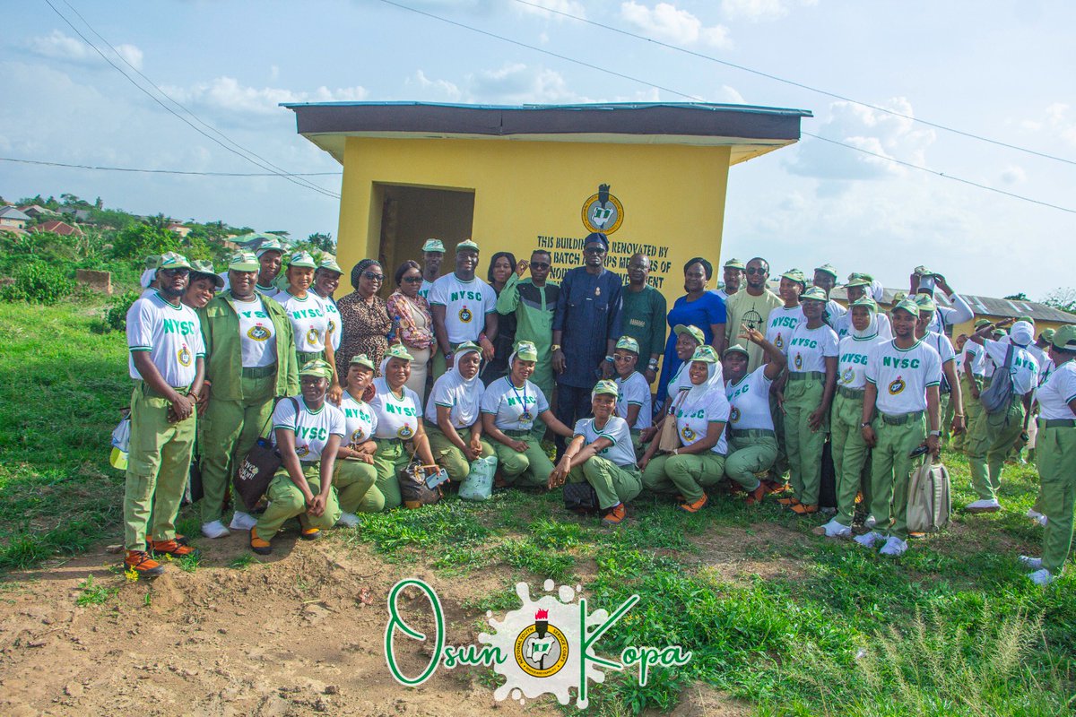 osunofficial's tweet image. Kubiangha commissions a renovated toilet facility at NYSC Orientation Camp, Ede, executed by 2025 Batch A Corps Members (Ede North CDS), boosting camp sanitation and leaving a lasting impact.
#NYSC #Osun #CDS #CommunityDevelopment #PublicHealth #YouthImpact #ServiceAndLeadership
