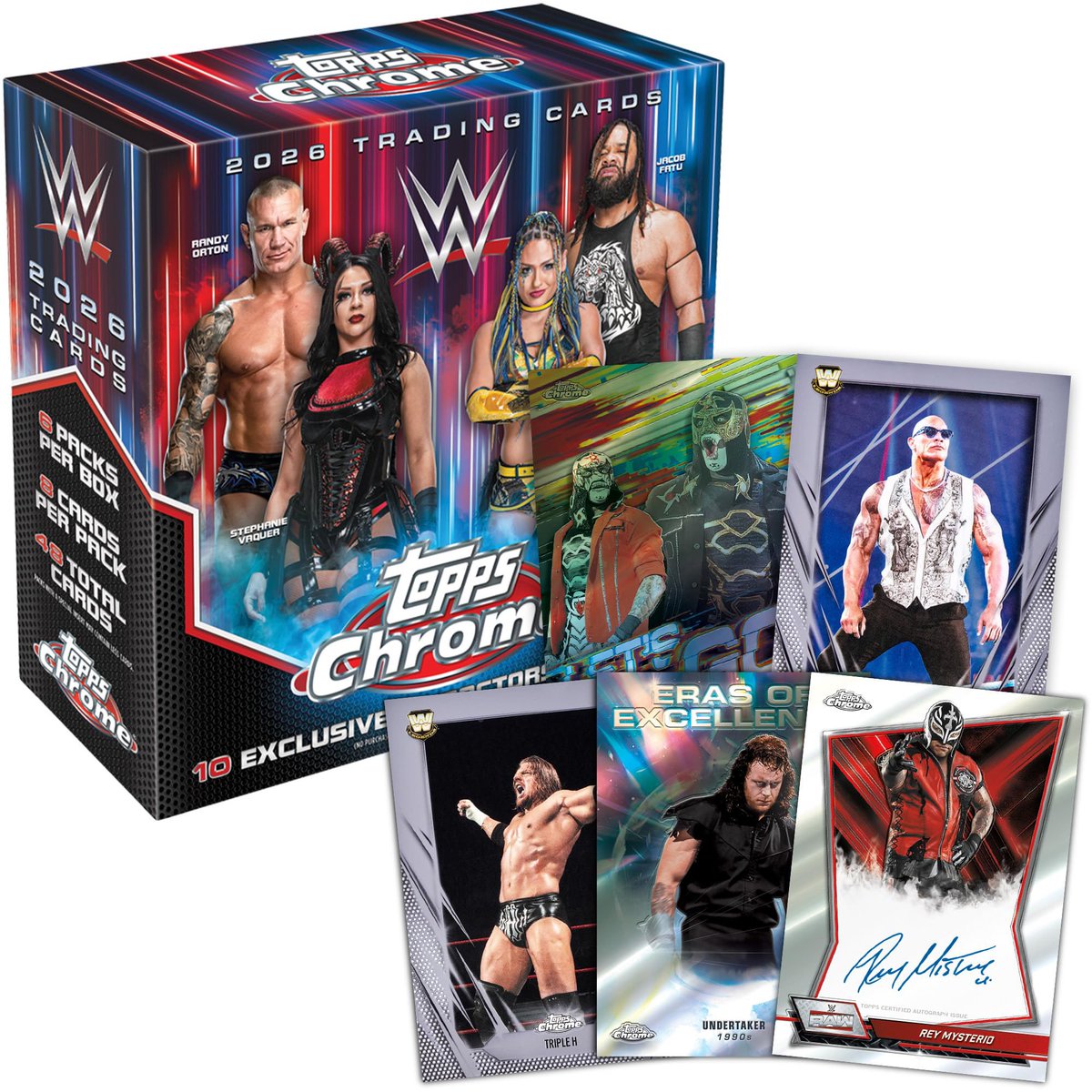 DisTrackers's tweet image. Topps WWE Chrome is available at Amazon! Check all buying options for the $60 box.
.
amzn.to/4dXC8tH
.
#Ad #WWE #TradingCards