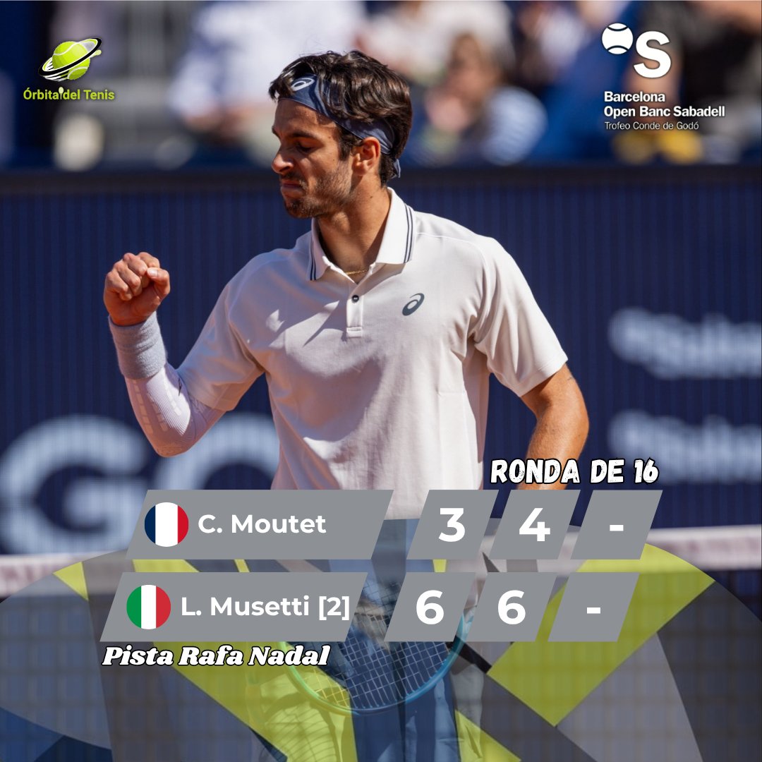 OrbitadelTenis's tweet image. 🎱 𝙀𝙉 𝙇𝙊𝙎 𝙈𝙀𝙅𝙊𝙍𝙀𝙎 𝟴

🔥 Lorenzo Musetti 🇮🇹 se mete en Cuartos de Final por primera vez del #AustralianOpen 🇦🇺 tras superar en sets corridos a Corentin Moutet 🇫🇷 en el #BCNOpenBS de Barcelona 🇪🇸

📌 Espera por Fils 🇫🇷 o Naskashima 🇺🇸

🎾 #Tenis | #OrbitaDelTenis