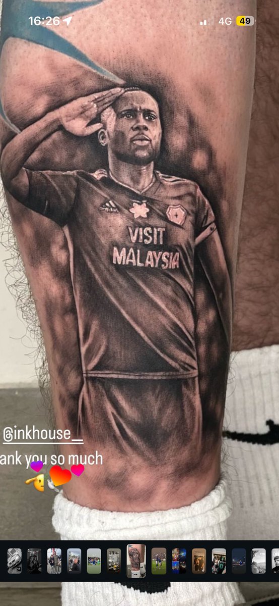 RGoode45128's tweet image. Thoughts on the new addition joining bamba on the leg sleeve 

#cardiffcity #cardiff #tattoo #football #efl