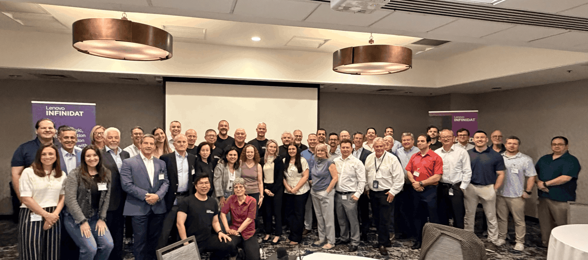 MichaelColbyPro's tweet photo. Exciting times! Team Infinidat and Team @Lenovo are now one team, driving innovation and committed to delivering powerful, scalable, and cybersecure high-end enterprise storage solutions for mission-critical environments. https://t.co/6vOQ4Mhjc2 https://t.co/vnR8Uwd0Hn