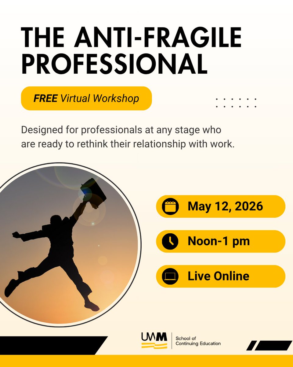 Join our free Anti-Fragile Professional webinar and learn how to navigate your career like the hero of your own story — growing stronger through change, uncertainty and challenge. 🚀 

🎯 Save your spot today! bit.ly/4vl64pJ