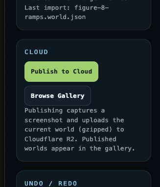 GlavinW's tweet photo. #vibe-jam update: AI assisted game world creation! 🤖🤜🤛🙋

🚧 Build Your Own World:
https://t.co/rb5Ugq2HN3
Bring-your-own-keys with @Vercel AI SDK in browser direct to AI provider
🚀 Publish to Gallery: https://t.co/Dz06HRotOV
🎮 Play, eg. Figure 8 Track:
https://t.co/3qH6rSPE9g