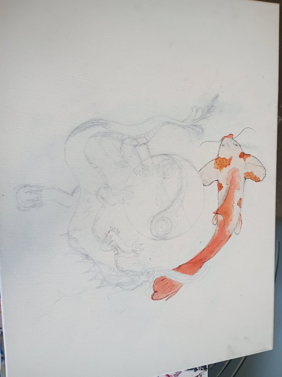 kkenixru's tweet image. Ah yes, painting, the one thing I'm moderatly good at!! This is a new piece I'm working on, stuck on what to make the dragon colored as

#painting #traditionalarts #watercolor #artㅤㅤㅤㅤ #WIPㅤㅤㅤ