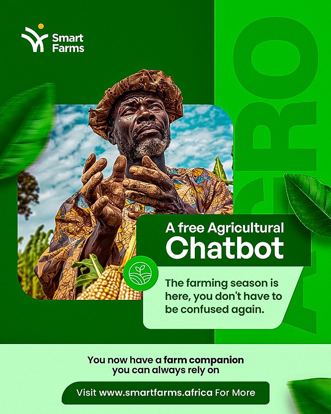 Great News!

<a href="/Nig_Farmer/">NaijaFarmer</a> has created a smart AI chatbot to answer your Agric questions.

So if you know little or nothing about planting, No Problem?

The Smart Farms AI Chatbot is here to help.

This is the link
wa.me/2347071064876

I love this!