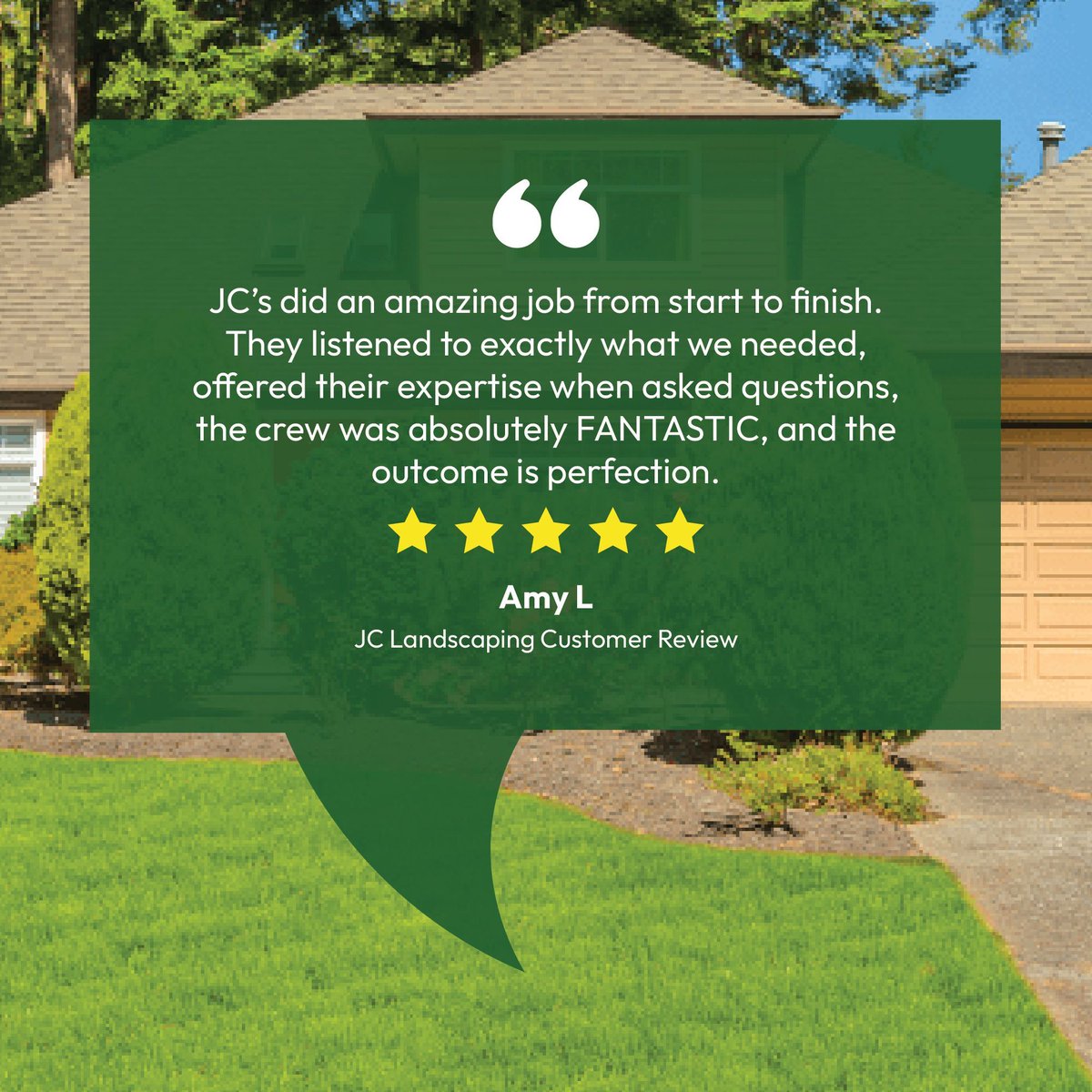 jclandscapingtx's tweet image. "JC’s did an amazing job from start to finish. They listened to exactly what we needed, offered their expertise when asked questions, the crew was absolutely FANTASTIC, and the outcome is perfection. I cannot recommend them enough!" - Amy L

#googlereview #happycustomer #5stars
