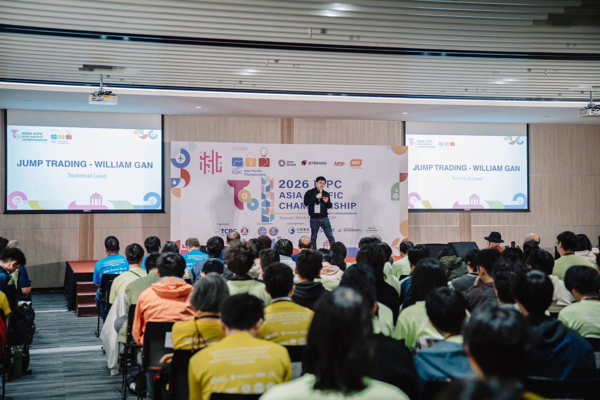 ICPCNews's tweet photo. 🌟A heartfelt shout-out to @jumptrading  , ICPC Platinum Sponsor 2025-2026!🌟
 
With a focus on high-performance engineering and rapid problem-solving, Jump Trading shares the same passion for excellence that the ICPC community brings to the contest floor. https://t.co/G06ZZZLBdc