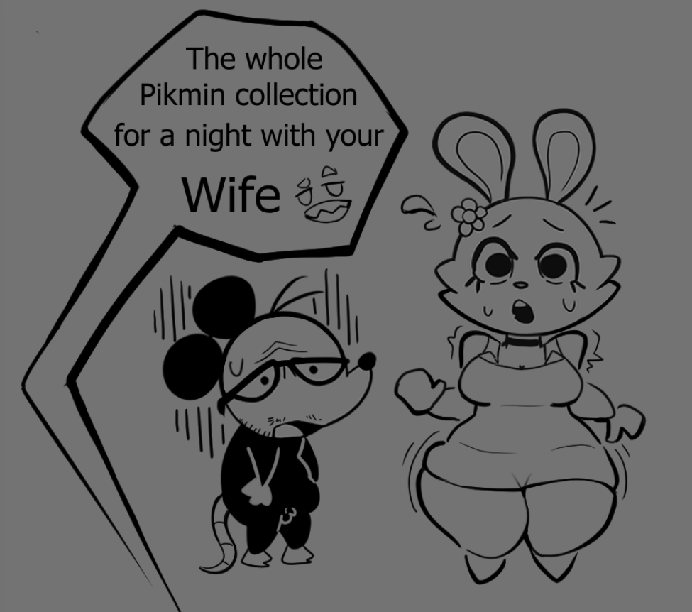 I really loved dihc0re's drawing, I just couldn't resist making a version/adaptation with these characters. Which, of course, have absolutely nothing to do with anyone in particular or any deep context any resemblance to reality is purely coincidental. cof cof 😷