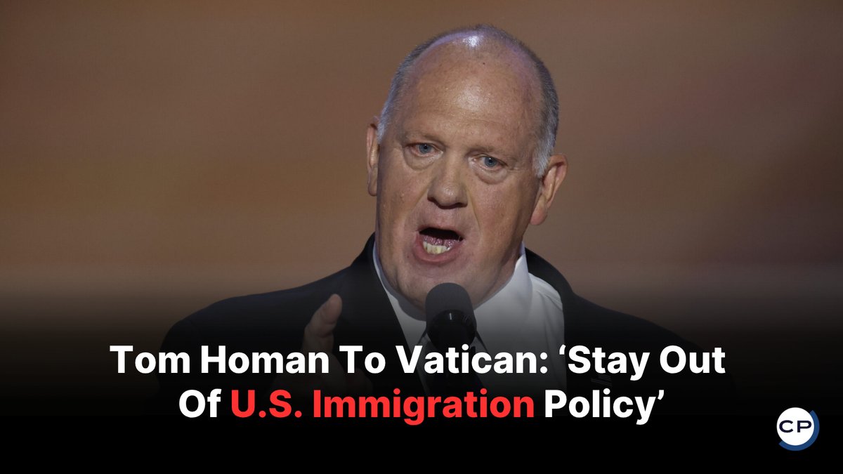 ChristianPost's tweet image. Former ICE chief Tom Homan says the Vatican should preach morality, not lecture America on border enforcement and immigration policy.
#TomHoman #Vatican #Immigration #BorderSecurity #FaithAndPolitics
🔗 dlvr.it/TS4JHn
