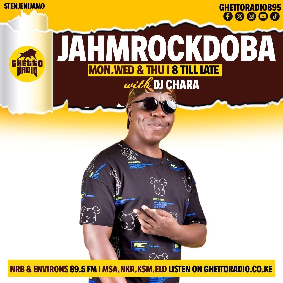 CharraDeejay's tweet photo. Your most awaited reggae &amp; foundation show is HERE !!.. Its #JAHMROCKDOBA time on @GhettoRadio895 with @CharraDeejay till late
@AngelMariam14 
@MaggyNduvi 
@MpesaYahKangemi 
@LindaOmolo 
@Ijaluo1 
@jojomackenzie2 
@Aliluyo4 
@AluluRangi 
@BonnieLabilee 
@AngelMariam14 https://t.co/7rFcDqhDvy