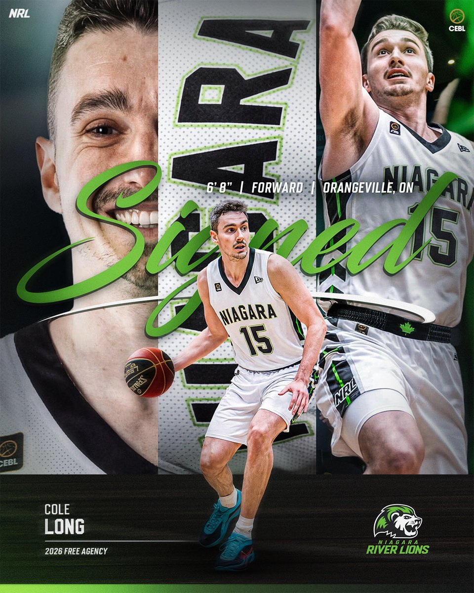 RiverLions's tweet image. Welcome to the team Cole Long👏

A 6’8 Canadian Forward who posses a strong basketball IQ and is a leader on and off the court joins the River Lions roster hungry for a ring! 

Read the full release: riverlions.ca/longsigned2026

#StillHungry | #PullUp