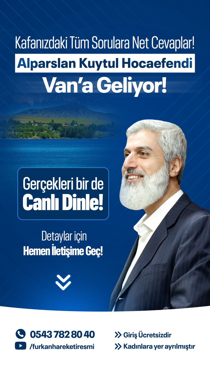 AlparslanHoca VanaGeliyor 
#FurkanKonferansları