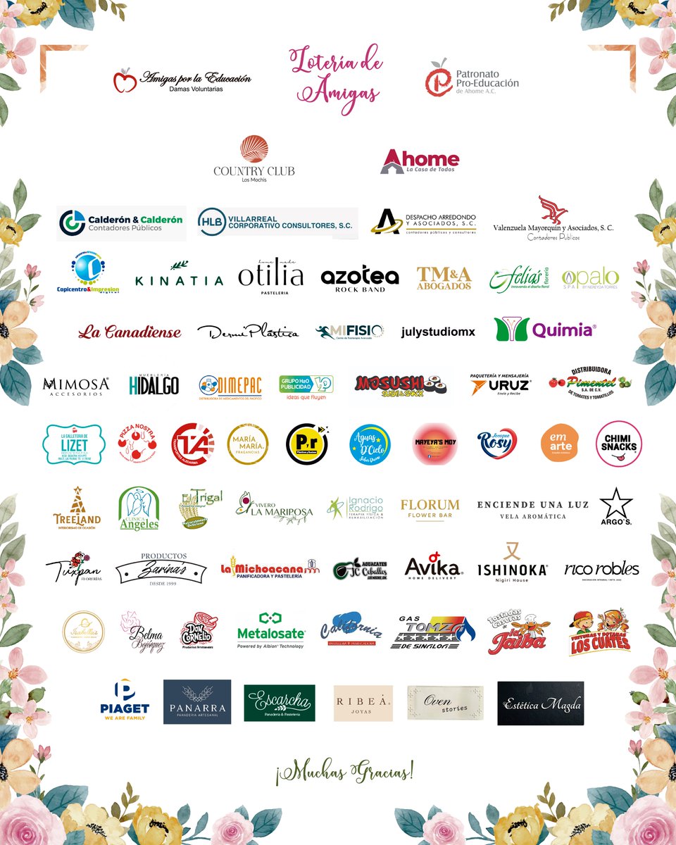 Agradecemos el gran apoyo de todos los patrocinadores de "Lotería de Amigas". 🙌

¡Gracias por hacerlo posible! ❤