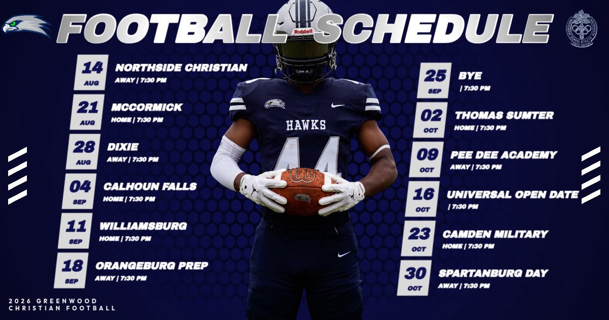Greenwood Christian Football tweet media