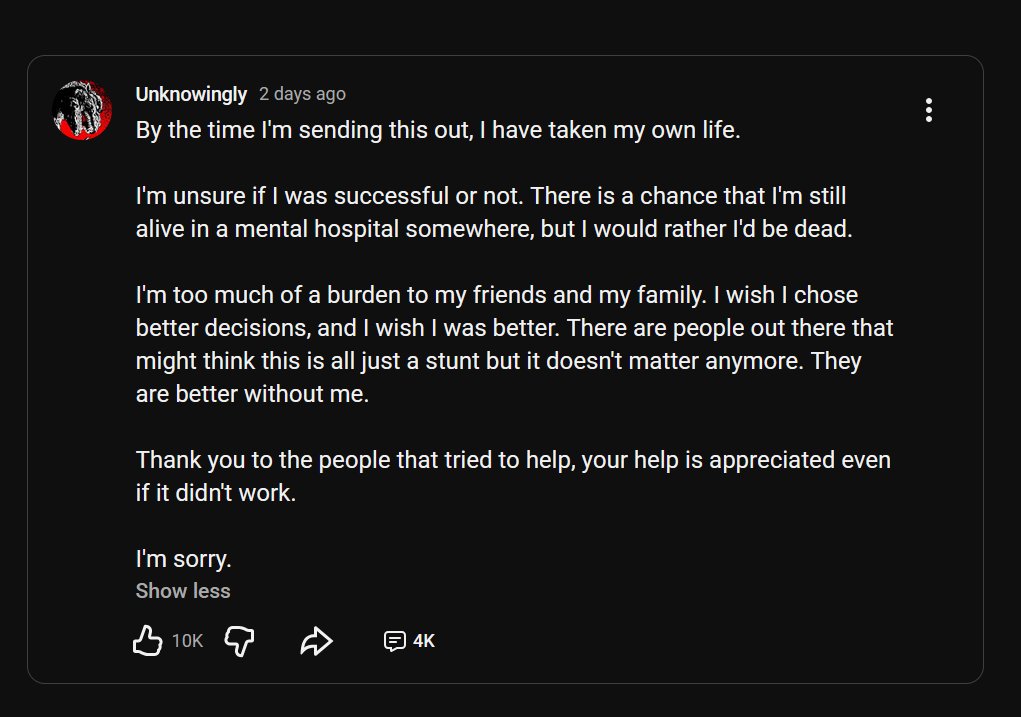 0rioncosmic's tweet photo. man... whatt the fuck...
fuck every single one who participated in making this kid's life hell and got him to this point, you dont deserve to be in any fandom if you treat people this way. For making something about a specific property, you aren't a fan you're a fucking monster https://t.co/brGczu1n26