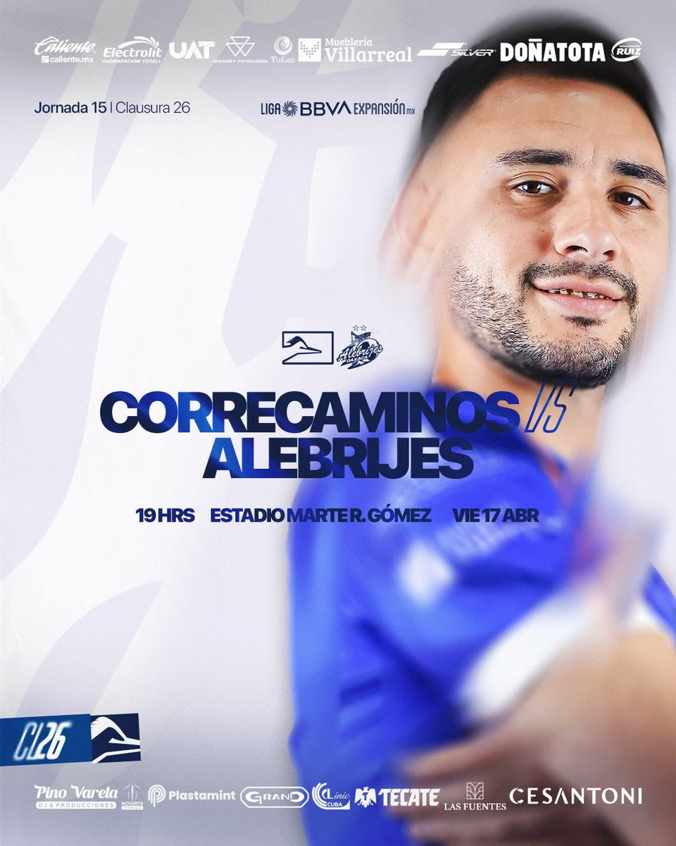 CFCorrecaminos's tweet photo. Jornada 15 
Correcaminos 🆚 Alebrijes 
19:00 horas 
🏟️Marte R Gómez 

#TodaLaVidaContigoCorre https://t.co/68RZxQNE0R