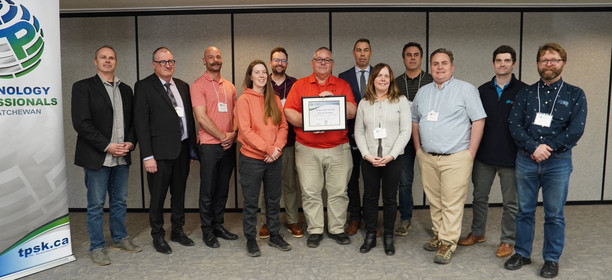 TPS_Regina's tweet photo. Water Security Agency was awarded the 2026 Employer of the Year. WSA is recognized for promoting continuing education, professionalism, and ensuring public safety with a quest to offer the highest level of services by committing to hiring PTechs and CTechs. Congratulations WSA! https://t.co/hMv6FmwcTH