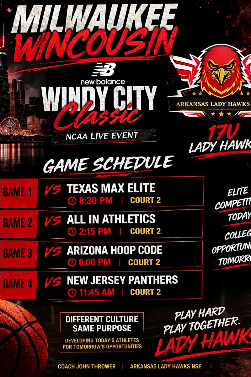 KaylaHamilton's tweet photo. Here is my schedule for this weekend. Can’t wait to be back on the court with my team this weekend! 
@mikemillsnc  @lp32_league https://t.co/xwNt3zUmav