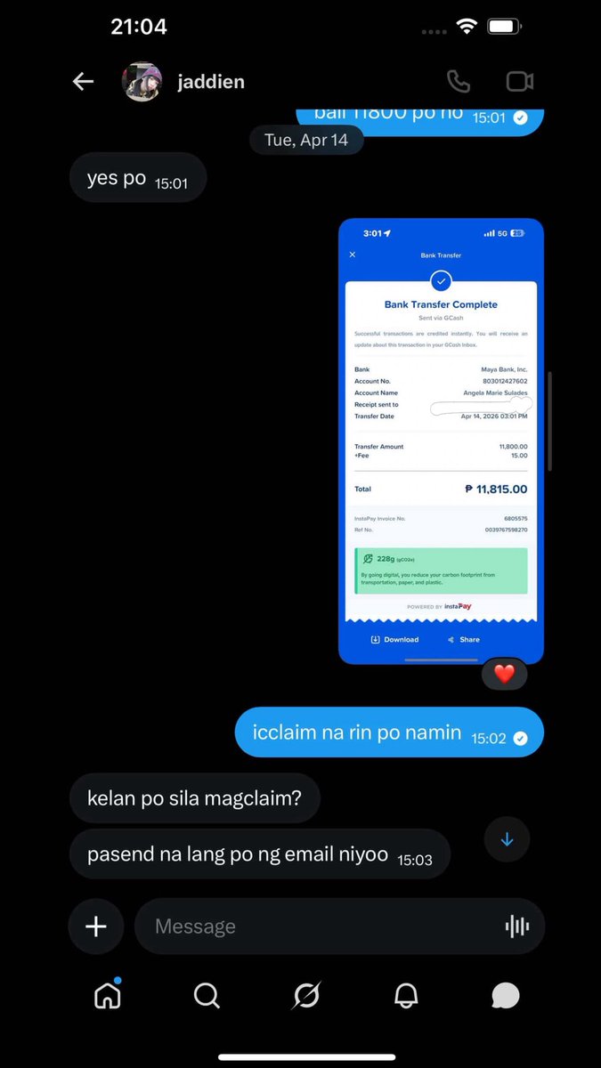 leannepgem's tweet photo. ‼️SCAMMER ALERT‼️ @xmaarmotaaax 

I have transacted with this account through MAYA BANK worth ₱11,800. We have documented screenshots of our conversation including their number and information.

NAME: ANGELA MARIE SULADES
NUMBER: +63 9549817324
MAYA BANK: 803012427602 https://t.co/ZvNqhw4JKn