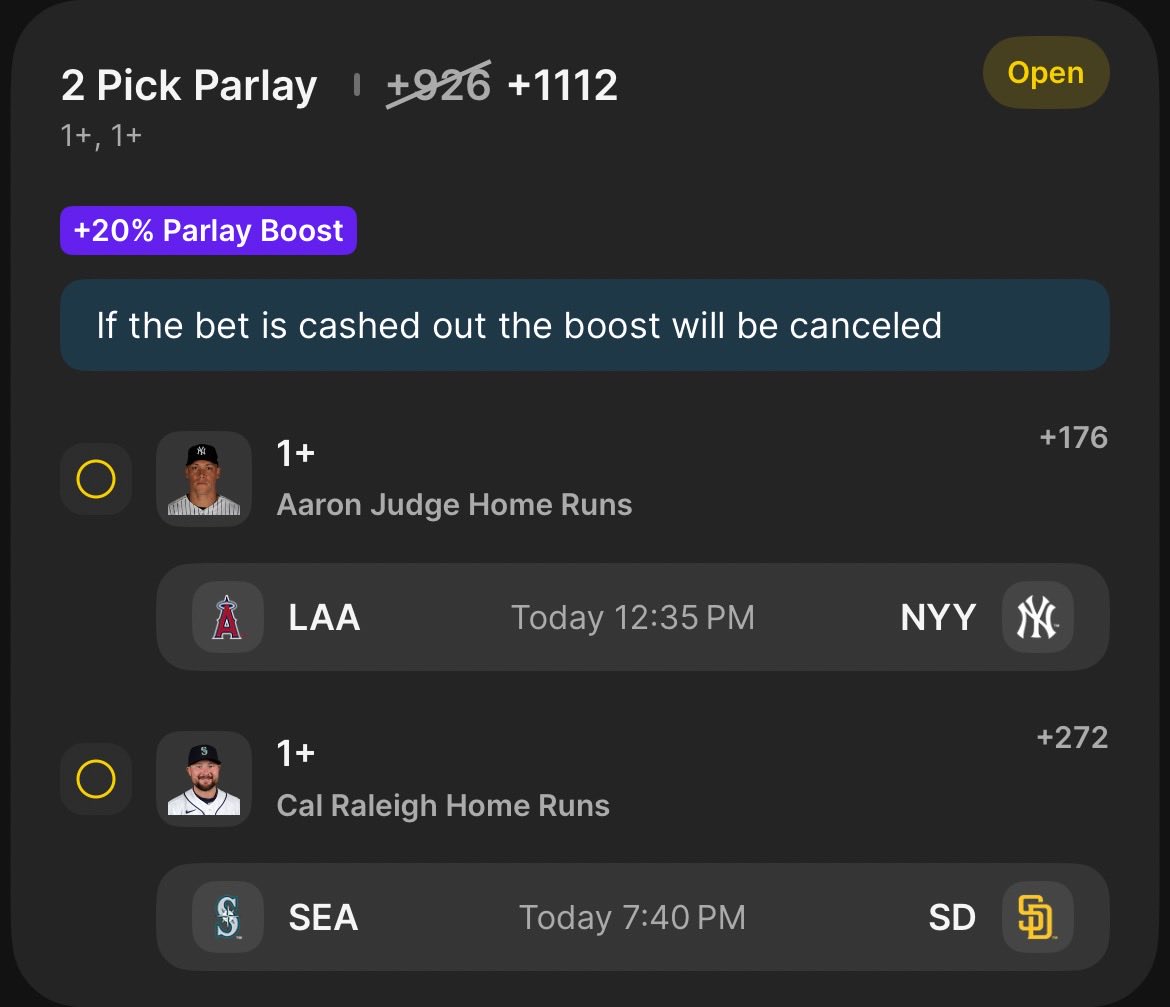 PROP PLAYS 🔥 

Witt Jr./Benintendi/Kwan 1+ Hits (.5U) 💥 

Judge/Raleigh 1+ HR’s (.1U w/ 20% boost) 💣 

#FountainsUp #WhiteSox #GuardsBall #RepBX #TridentsUp #MLB #Sportsbettingpicks #StatsCash