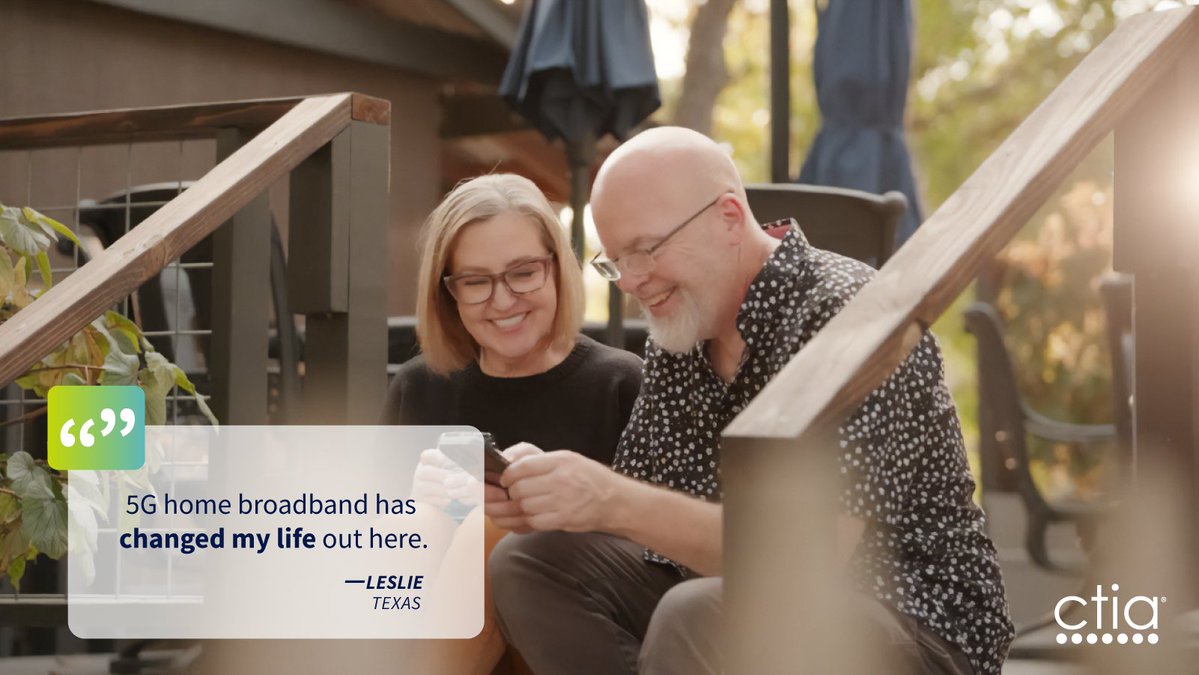 CTIA's tweet image. For Leslie, #5G fixed wireless provides the reliable high-speed broadband she needs to live, work, and learn in rural Texas. Learn more: bit.ly/4baMDpP