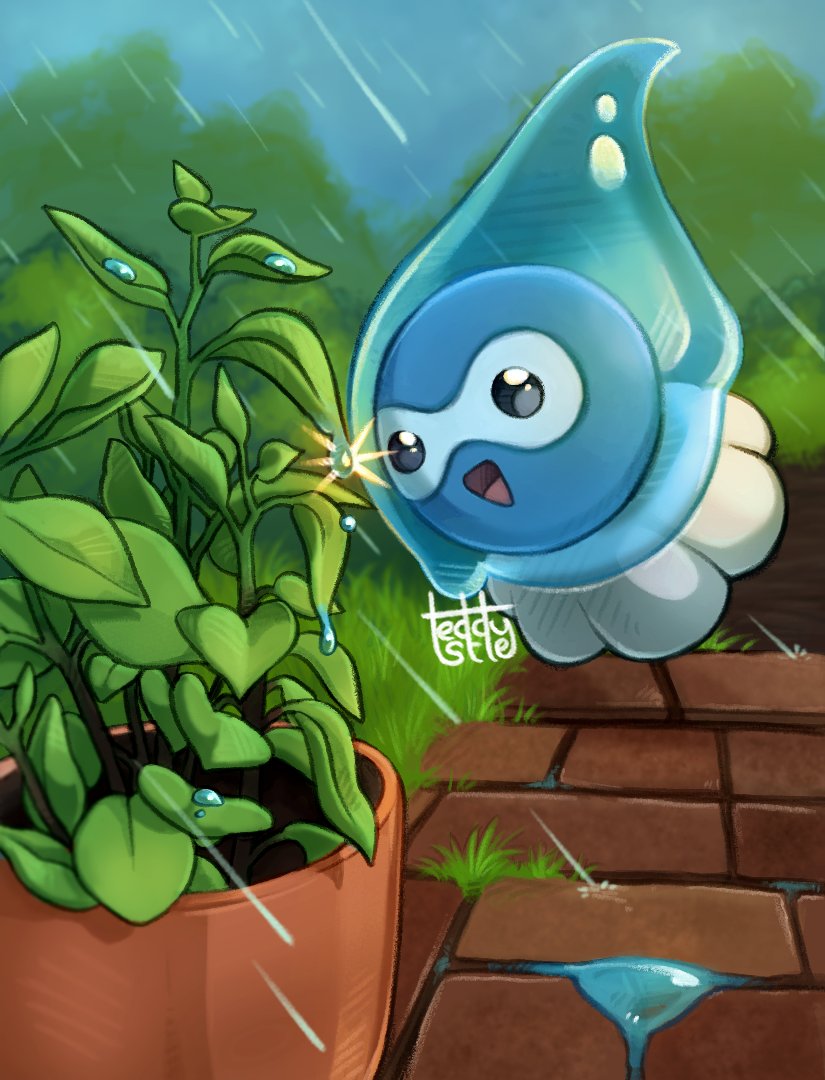 teddystleart's tweet photo. Rainy Castform, speedpaint on YouTube~! #pokemon #digitalart https://t.co/R09cokbD4I