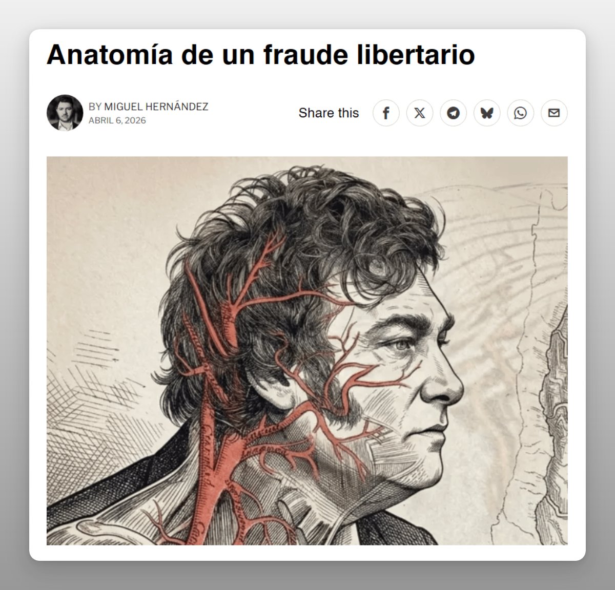 Ya está publicado mi artículo «Anatomía de un fraude libertario» con mi crítica a la gestión de Milei.