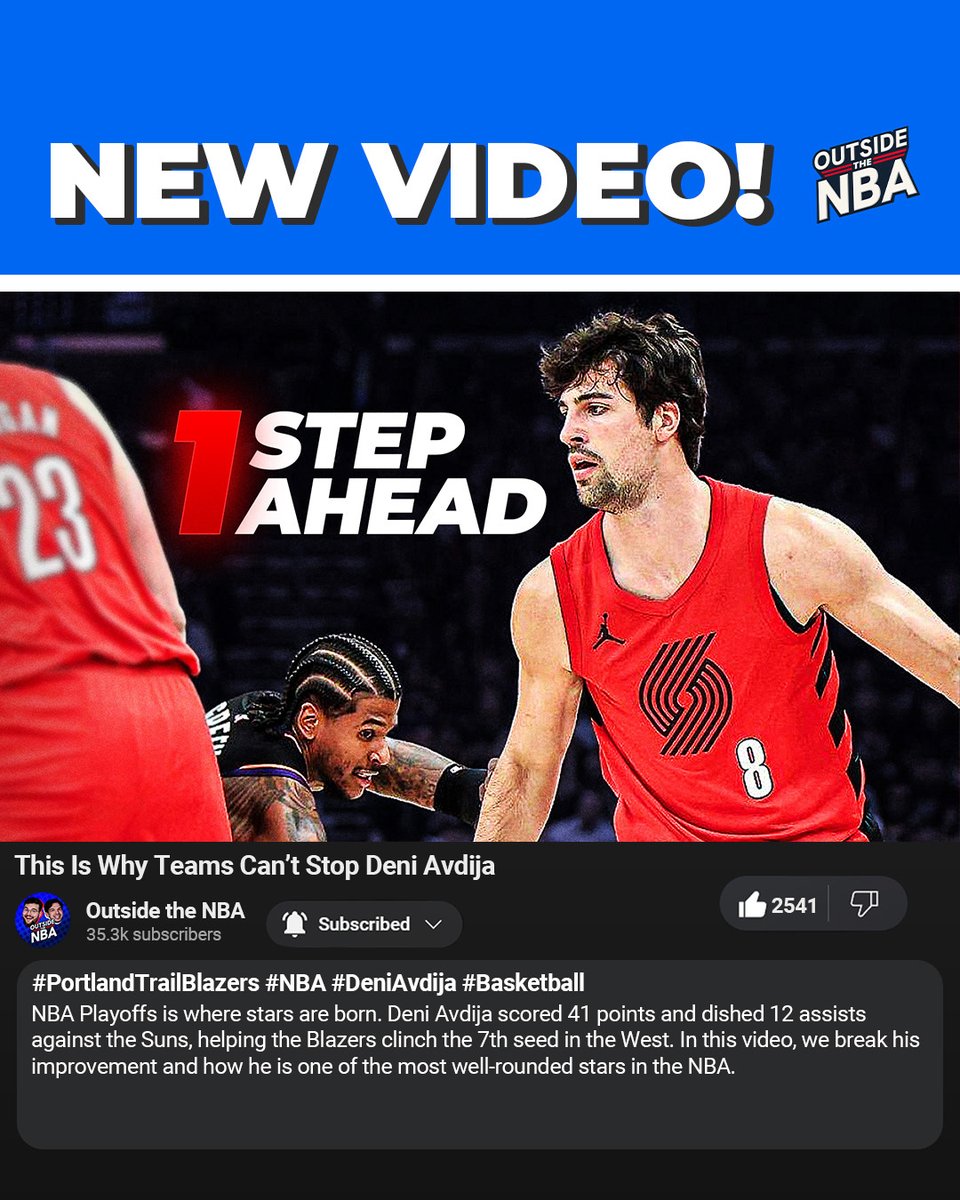 NBA Playoffs are where stars are born. Deni Avdija scored 41 points and dished 12 assists against the Suns, helping the Blazers clinch the 7th seed in the West 🔥

We break down his improvement and how he is one of the most well-rounded stars in the NBA: basketne.ws/4cwckCz