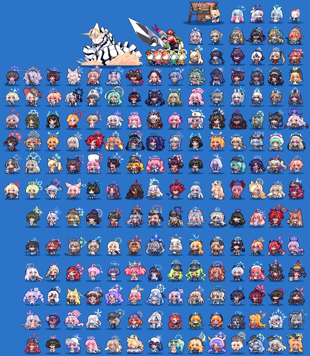 Rode_Jart's tweet photo. Day 185 -  アヤメ                     

#BlueArchive #블루아카 #ブルアカ #pixelart #ドット絵 https://t.co/vu6nRTXgl9