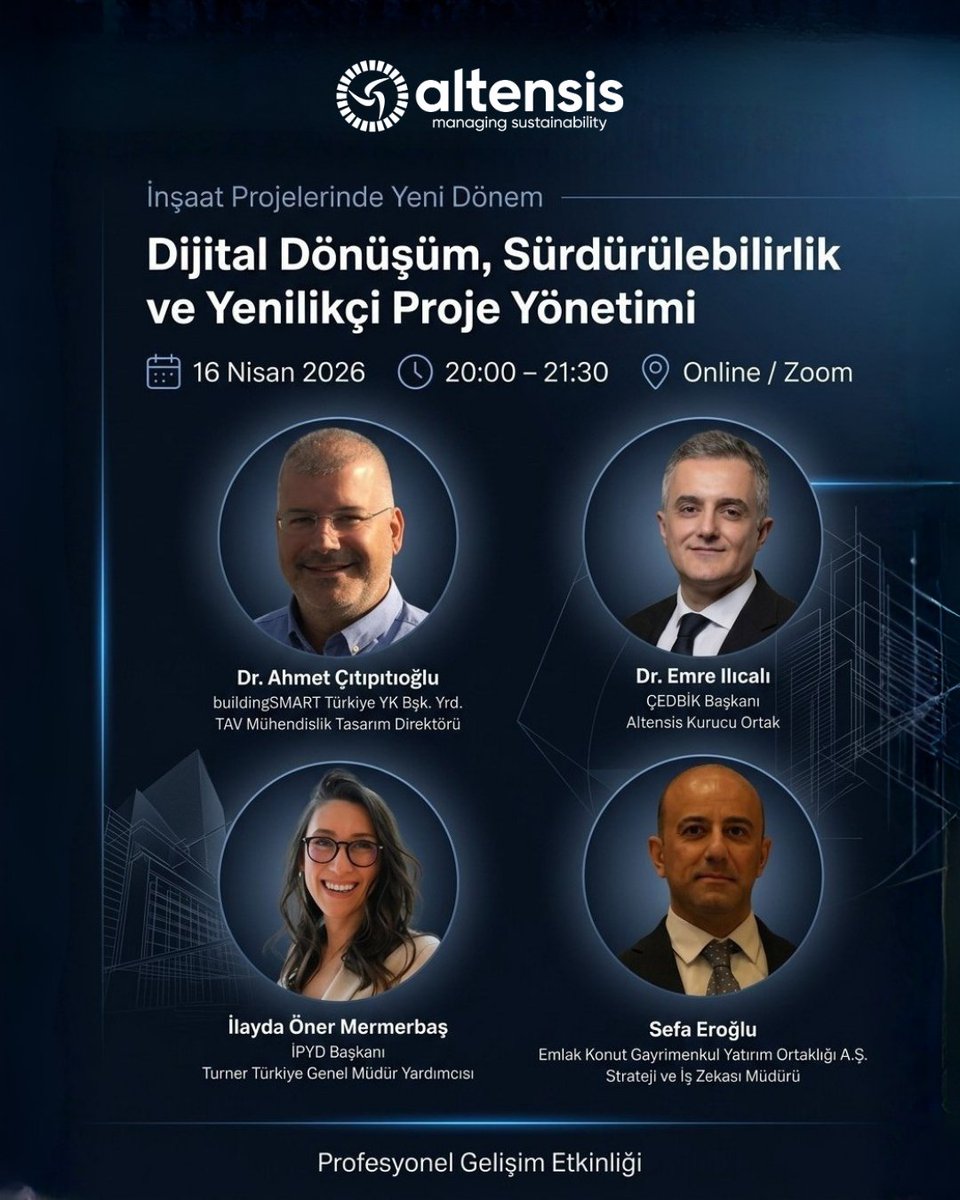altensis's tweet photo. Yönetici Ortağımız Dr. Emre Ilıcalı, 16 Nisan 20:00’da gerçekleşecek webinar kapsamında sektörün önde gelen isimleriyle bir araya geliyor.

🔗 Kayıt: https://t.co/o6k34D9m3E https://t.co/66hl7n5Uj6