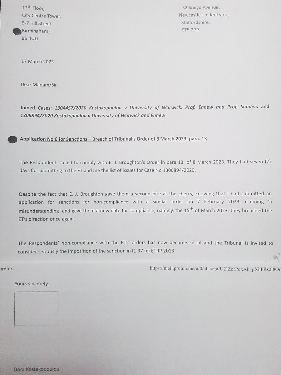d_kostakopoulou's tweet image. More perfectly legitimate and clear applications which EJ Camp claimed to be 'totally without merit'! Why should @uniofwarwick and @SHMAlegal have any regard for the law and for ET rules when they know in advance that all their breaches will be covered up by EJ Camp and the EAT?