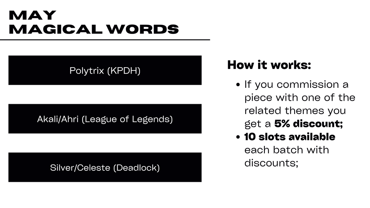 May slots are available for all my little freaks, 6 left right now 🙏
-
any request featuring the ships below is elegible for discount ❤️