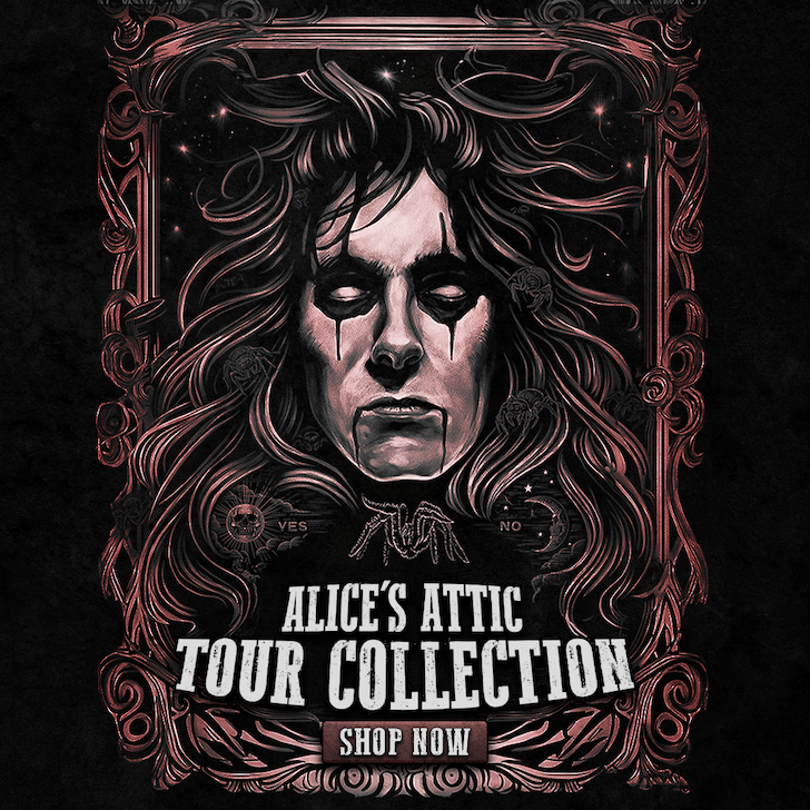 alicecooper's tweet image. The Alice's Attic Tour has officially started! Shop the new tour collection now and dress with a look that could kill.

🔗 shop.alicecooper.com/collections/al…