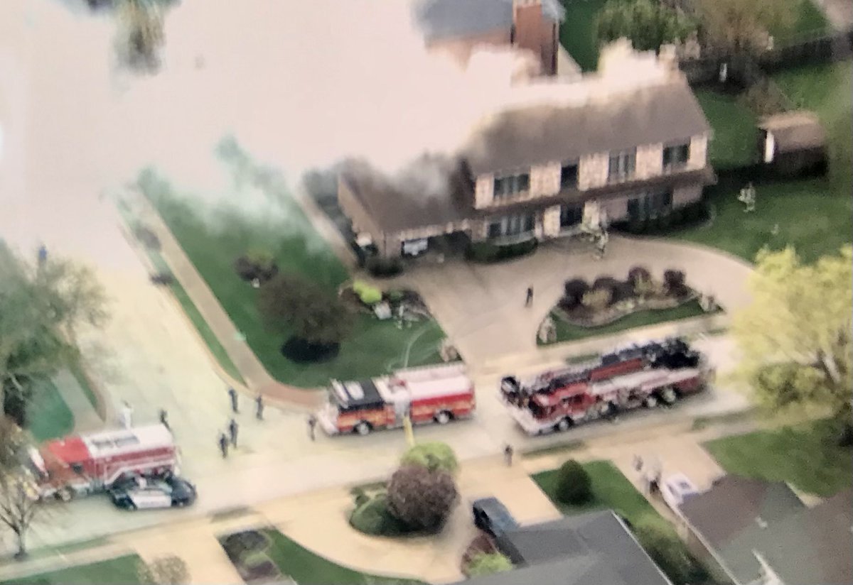 Morton Grove: a house fire on Hoffman Terrace near Natchez has a large response from fire department #NBCSky5 live <a href="/nbcchicago/">NBC Chicago</a>
