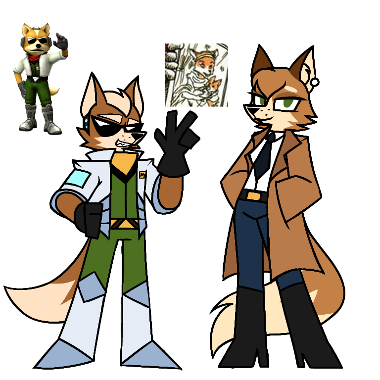 VIXY 🥰 and James too #starfox #fanart