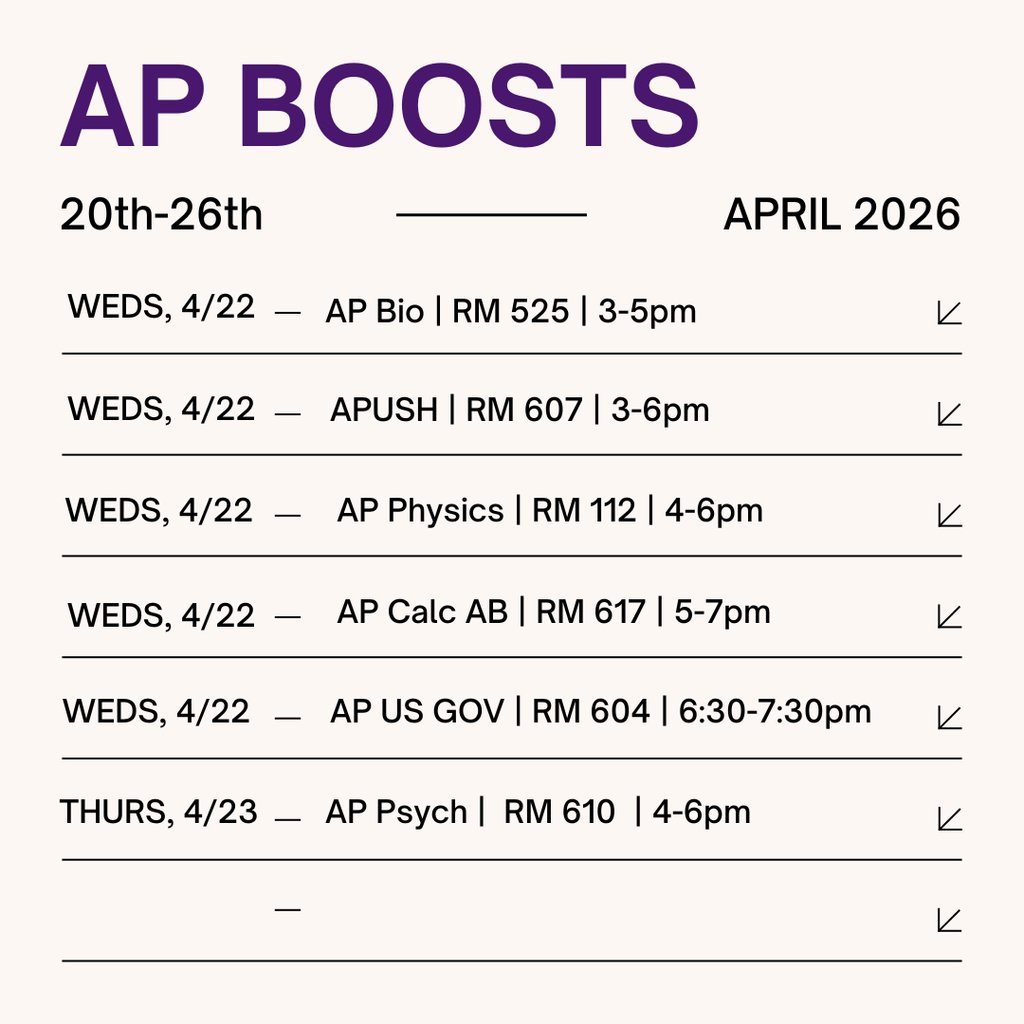ElmerElk's tweet image. 🚨 AP BOOSTS ARE BACK 🚨

You’re closer than you think.

Keep the momentum going — check this week’s sessions and get that extra review in. 📚🔥
Finish what you started.
#APBoost #FinishStrong