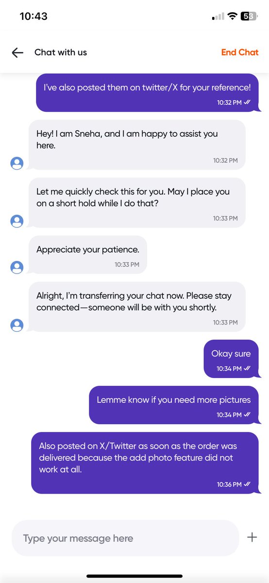 laksh_cb's tweet photo. @SwiggyCares @Swiggy @SwiggyCares @Swiggy Already dm-ed you but no response. I reported the issue on the app and they’ve been researching.. my ticket got transferred to 3 agents lol. What exactly are you looking for!? 😅 https://t.co/xkct1DgMX8